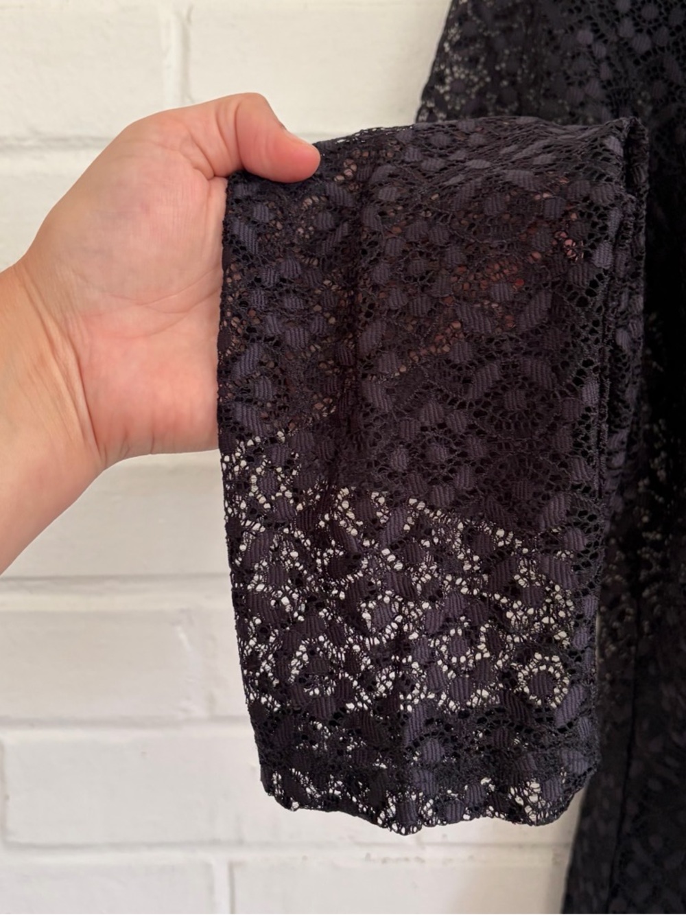 Anthropologie Maeve Sheer Lace Blouse in Black, SZ XL NWT - Picture 7 of 10